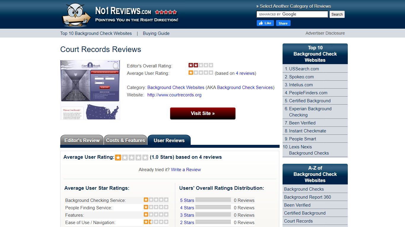 Court Records | CourtRecords.org User Reviews